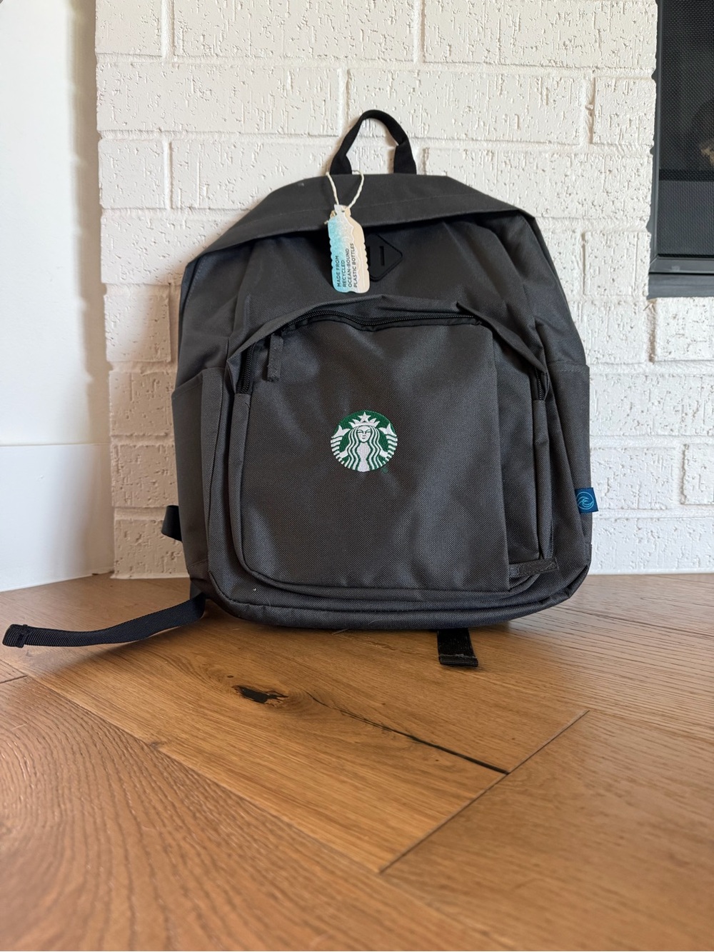 Starbucks Charcoal Black Backpack with Green Logo